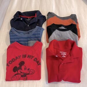 LOT of 6 boys 4/4t shirts